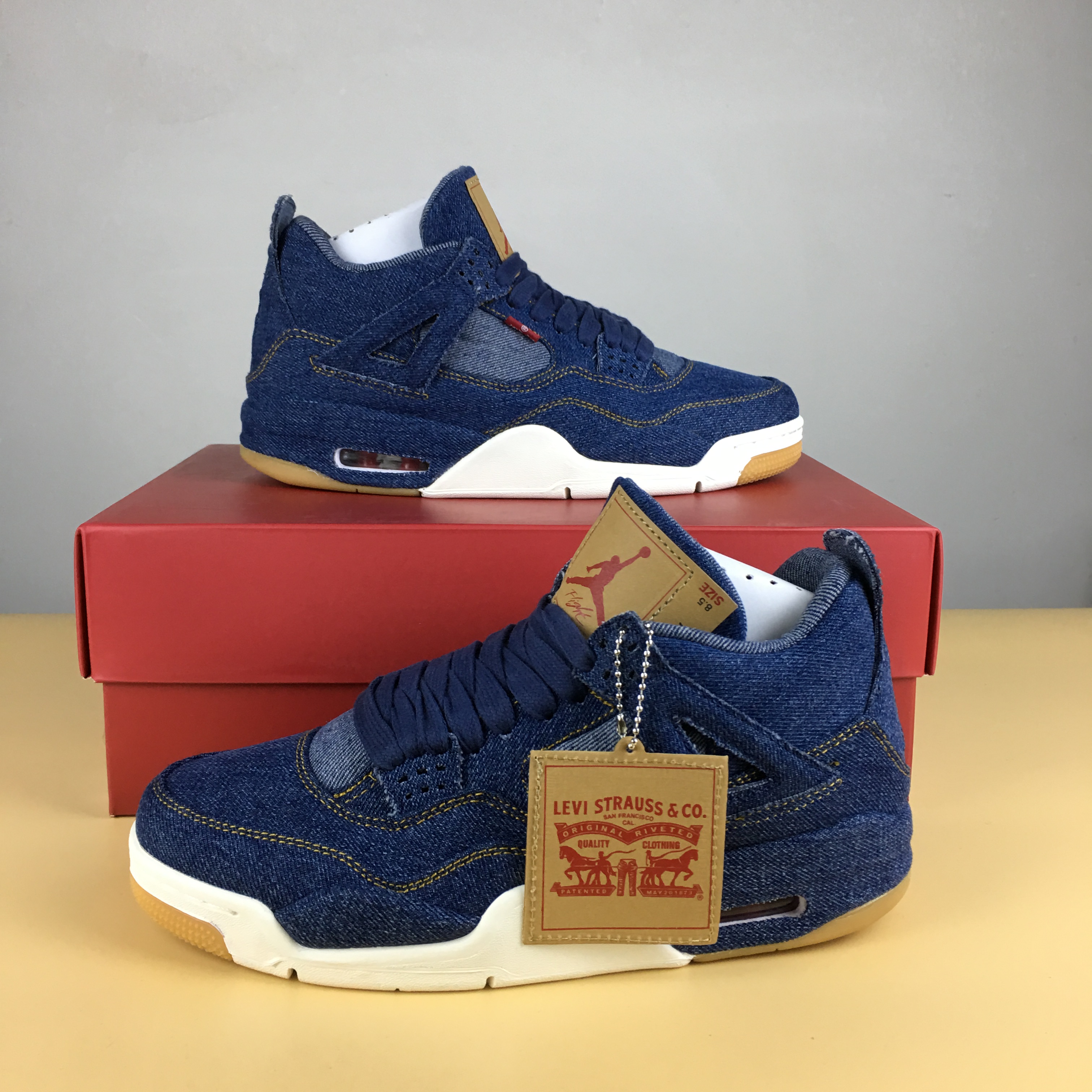 New Men Air Jordan 4 Jeans Shoes - Click Image to Close